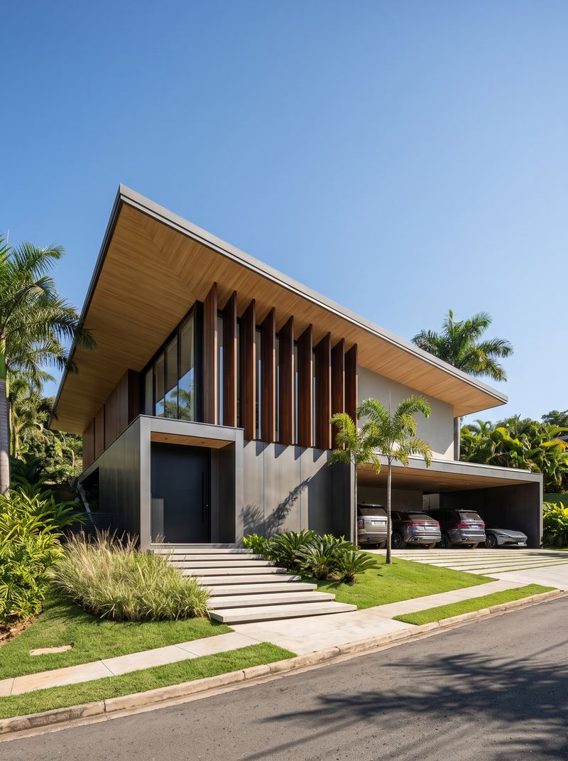 Cumeeira Residence, residential architectural rendering, Nova Petrópolis, RS, Brazil