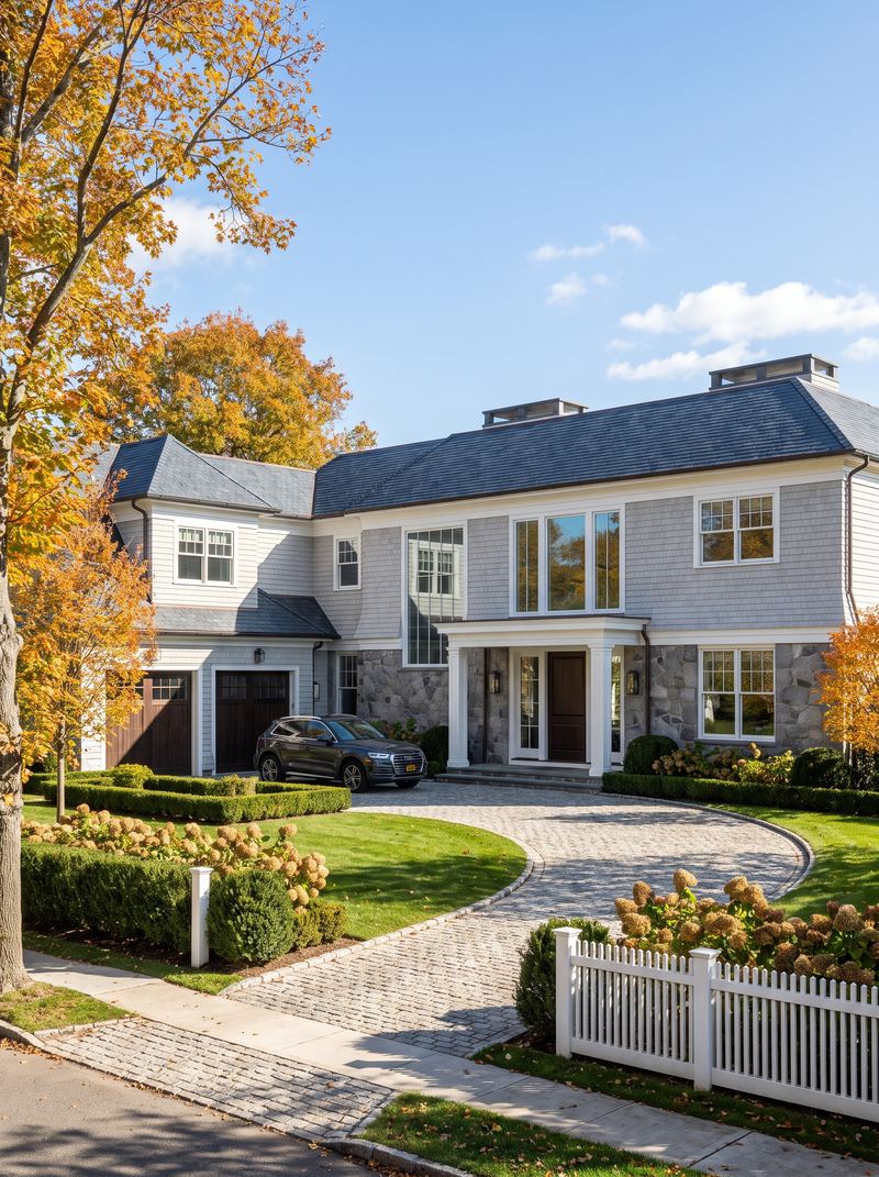Fieldstone Residence, residential architectural rendering, Greenwich, CT, USA