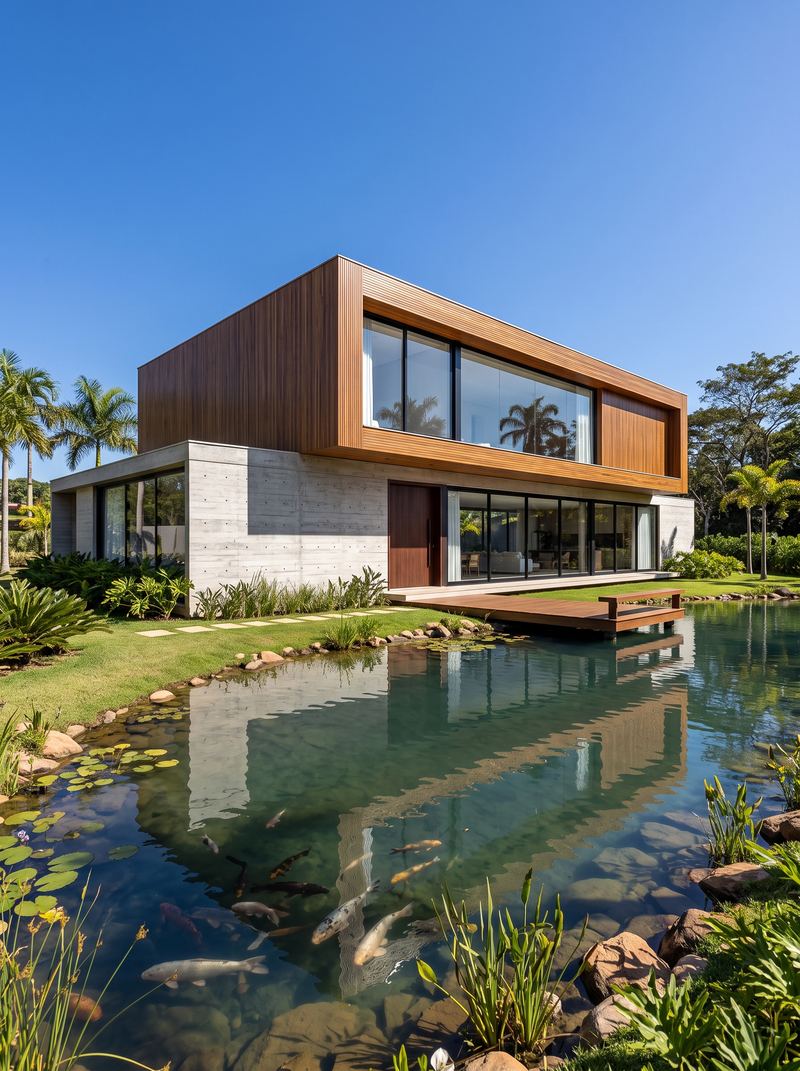 Koi Residence, residential architectural rendering, Itu, São Paulo, Brazil