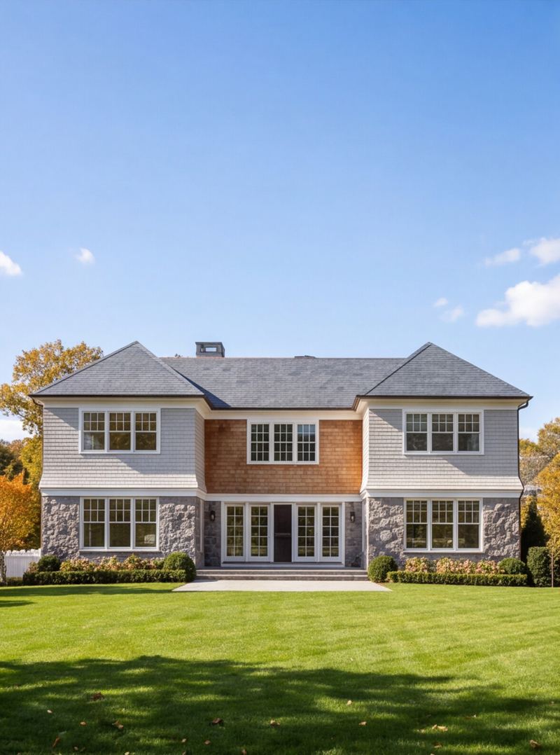 Meadowlight Residence, residential architectural rendering, Wellesley, MA, USA