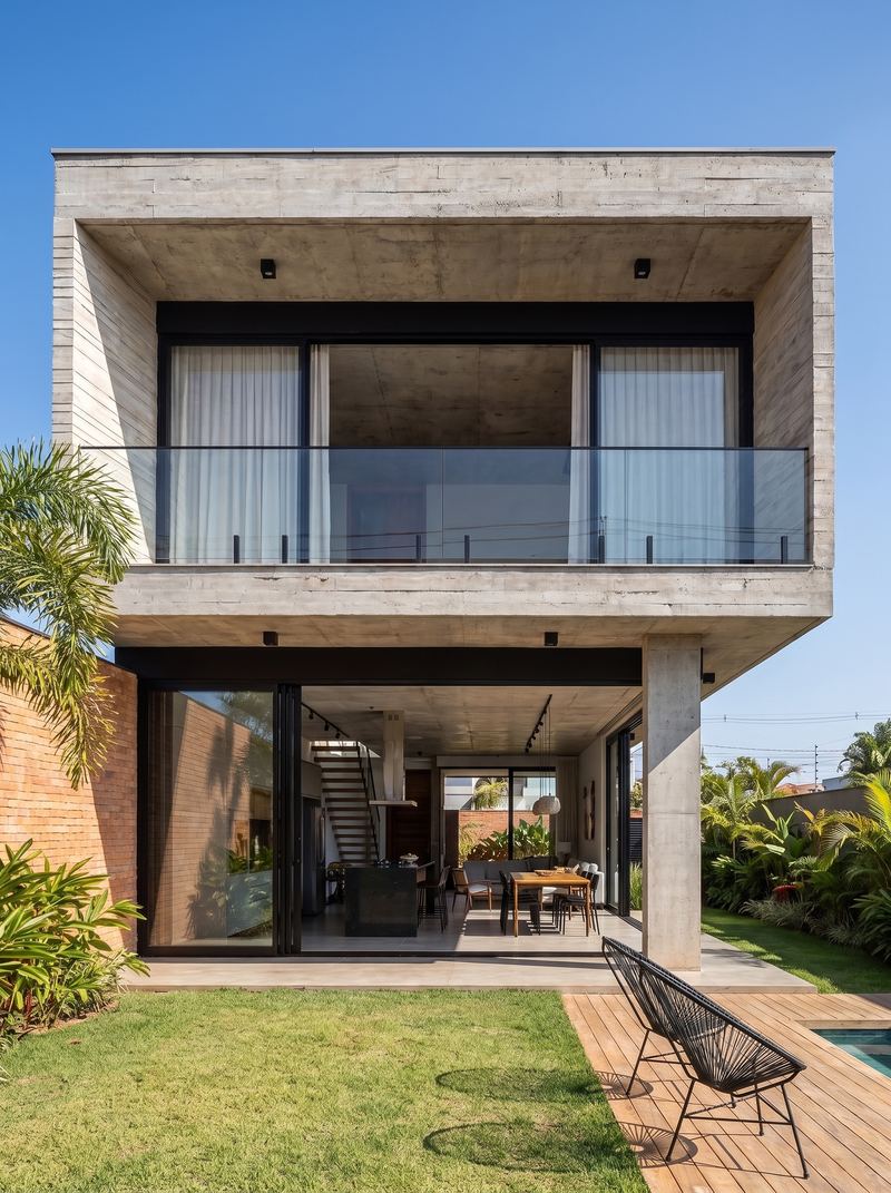 Muro Residence, residential architectural rendering, Piracicaba, SP, Brazil