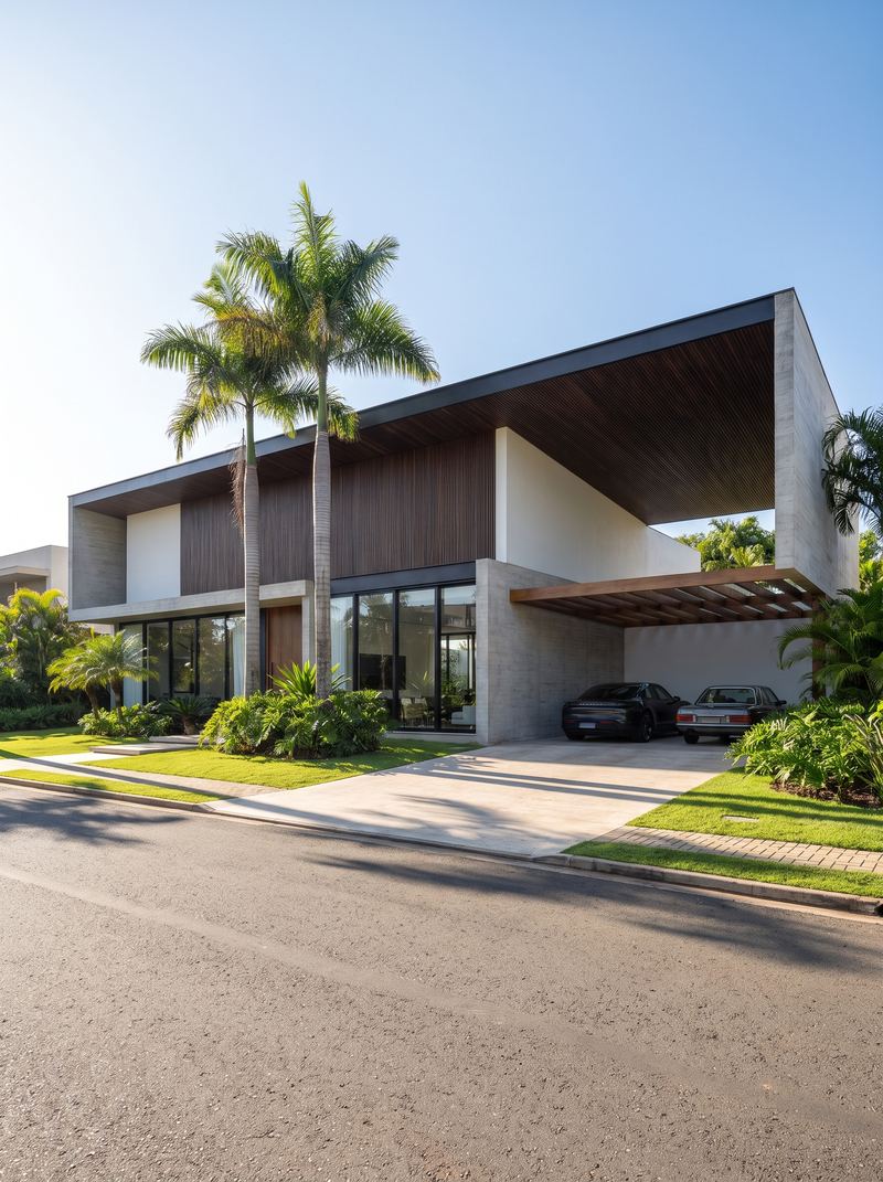 Residência Palm, residential architectural rendering, Alphaville, SP, Brazil
