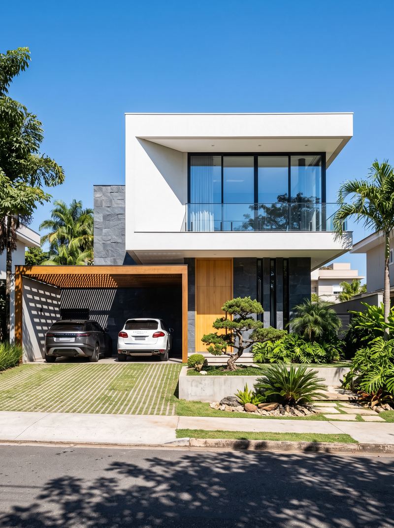 Residência Vértice, residential architectural rendering, Campinas, SP, Brazil