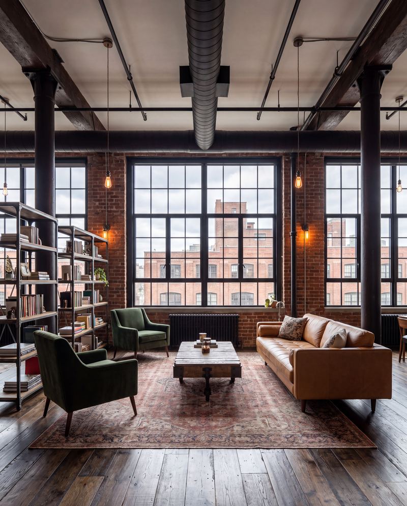 The Bowery Loft, interior architectural rendering, New York, USA
