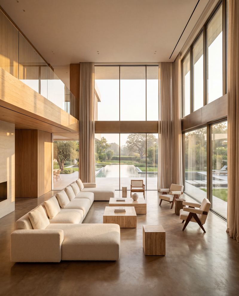 Wren Hollow Residence, interior architectural rendering, The Hamptons, NY, USA